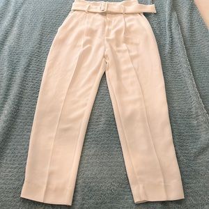 Size 2 white slim dress pants from Mango